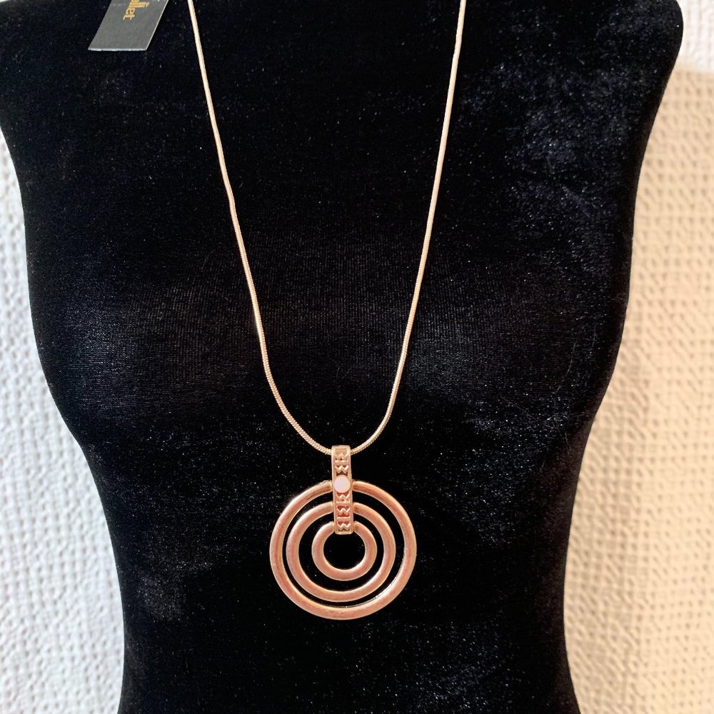Ballet Brushed Gold Opera Statement Necklace